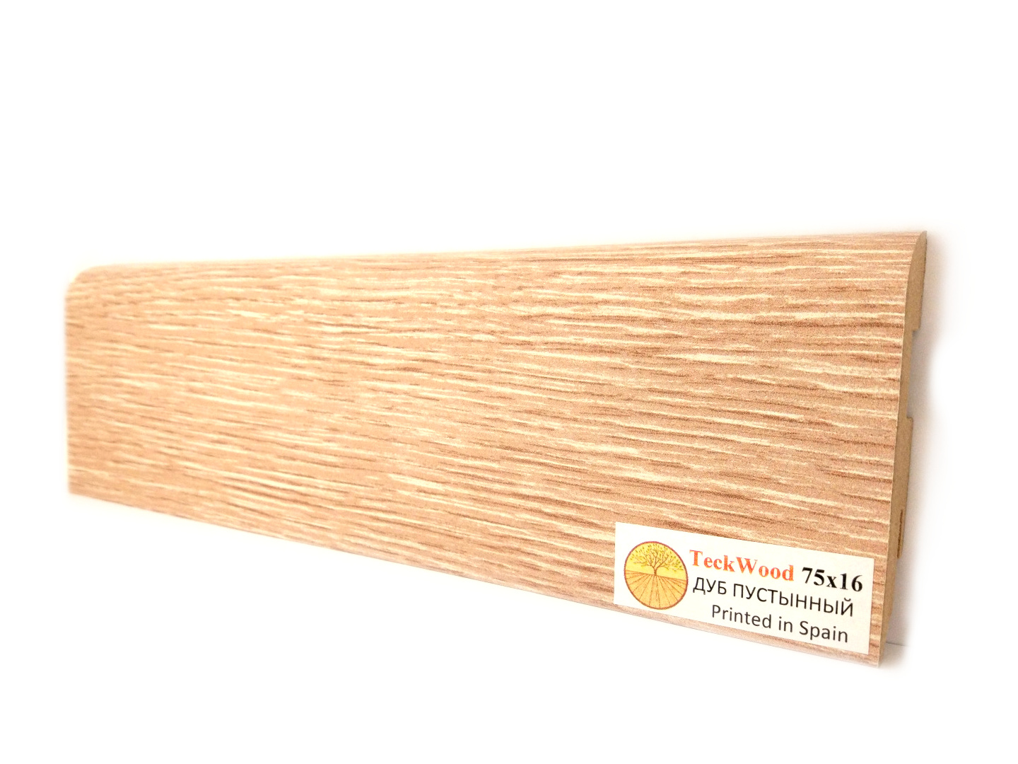 Плинтус МДФ ламинированный TeckWood Дуб Пустынный 2150×75×16